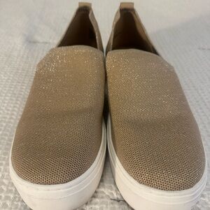 Lane Bryant Beige sparkle Slip-On Sneakers